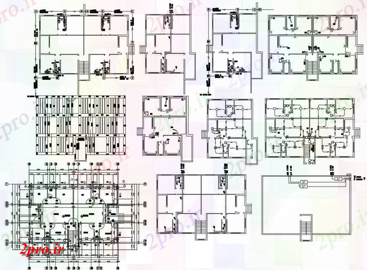 دانلود  نقشه مسکونی ، ویلا ، دوبلکس ، اپارتمان 12×19 متر (کد30107)