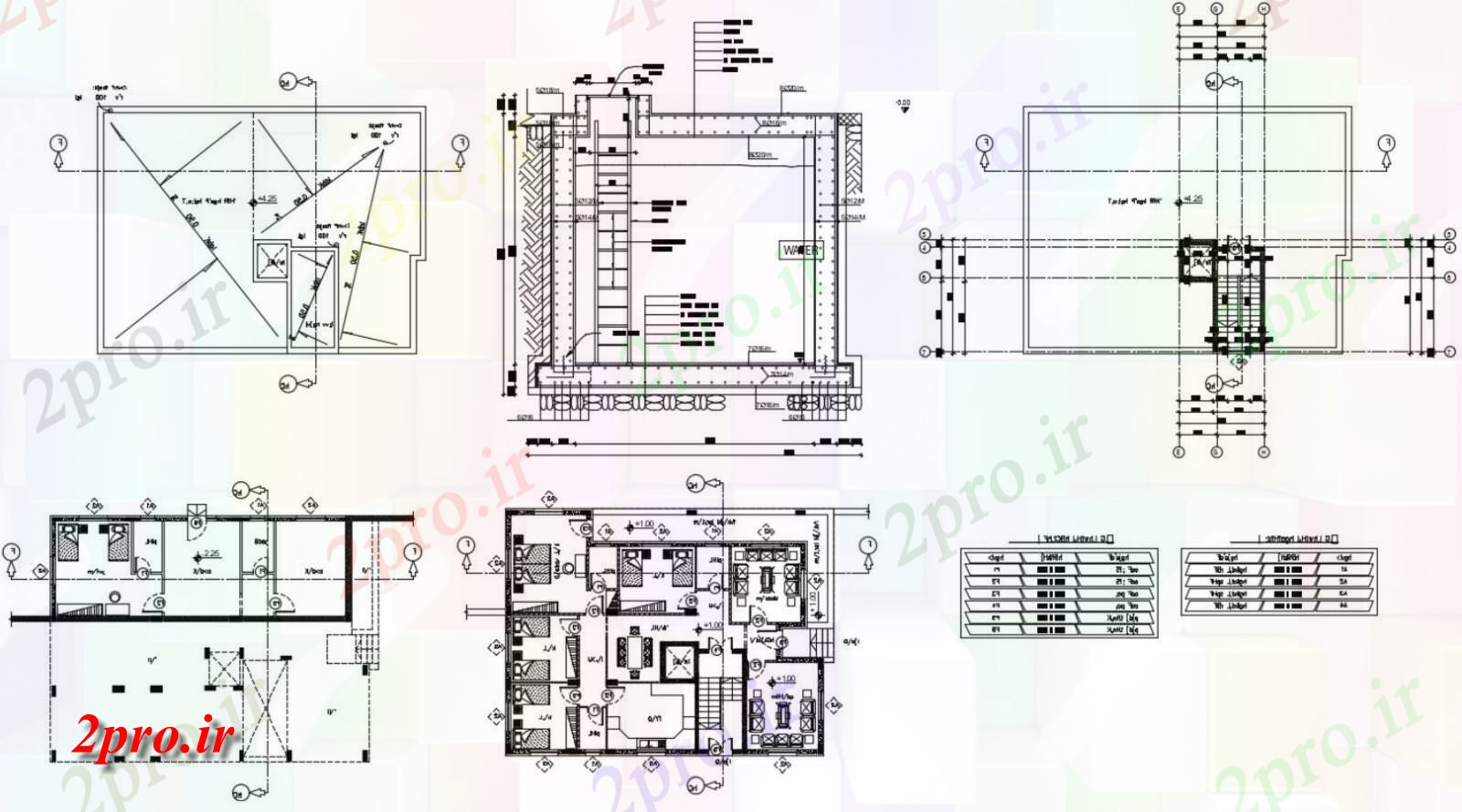 دانلود  نقشه مسکونی ، ویلا ، دوبلکس ، اپارتمان 30×172 متر (کد30120)