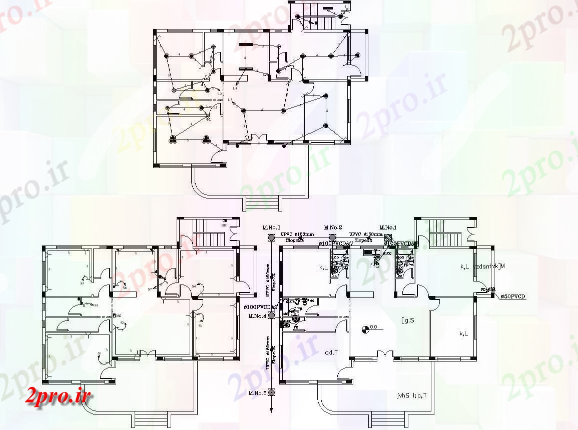 دانلود  نقشه مسکونی ، ویلا ، دوبلکس ، اپارتمان 17×18 متر (کد30133)