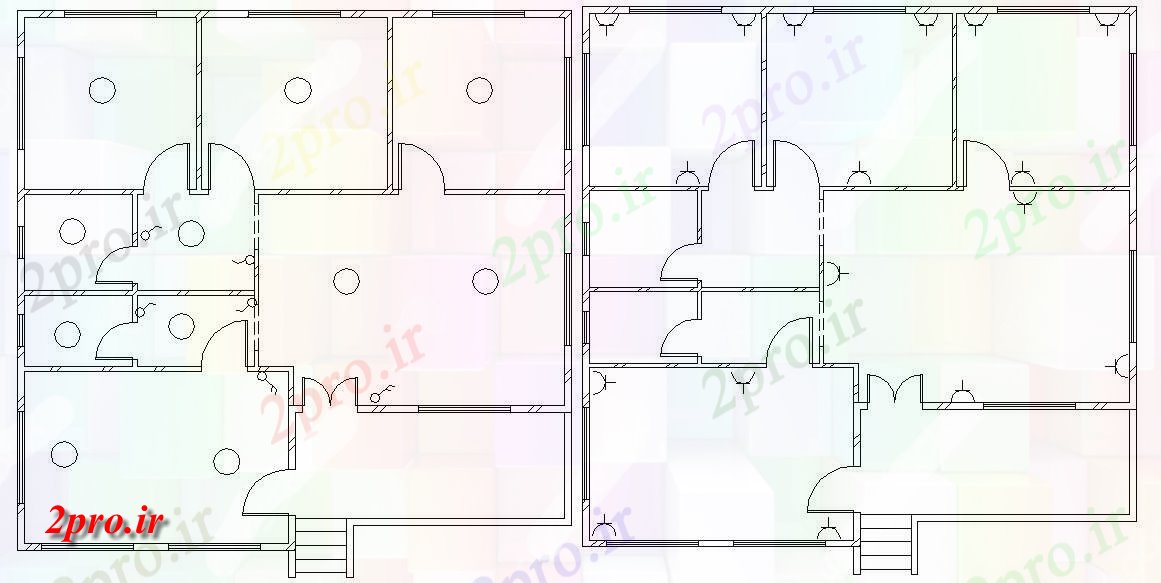 دانلود  نقشه ویلا ، مسکونی ، دوبلکس 12×24 متر (کد30152)