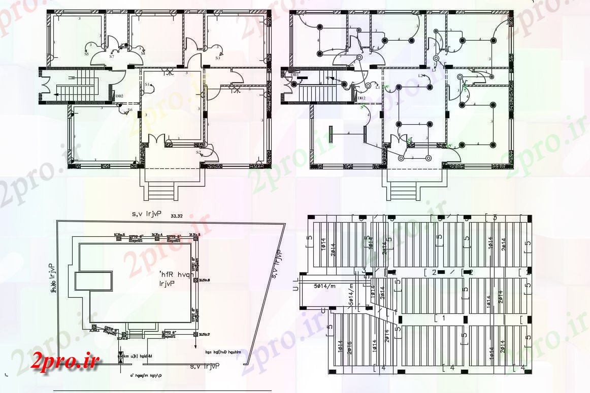 دانلود  نقشه سیم کشی برق مجتمع مسکونی ، اپارتمان   (کد30188)