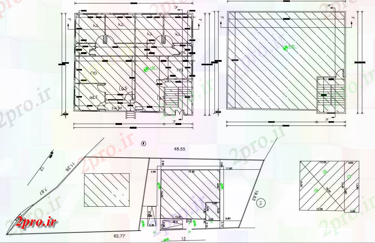 دانلود  نقشه مسکونی ، ویلا ، دوبلکس ، اپارتمان 14×16 متر (کد30191)