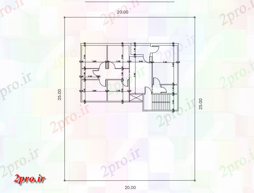 دانلود  نقشه مجتمع مسکونی ، اپارتمان   (کد30200)