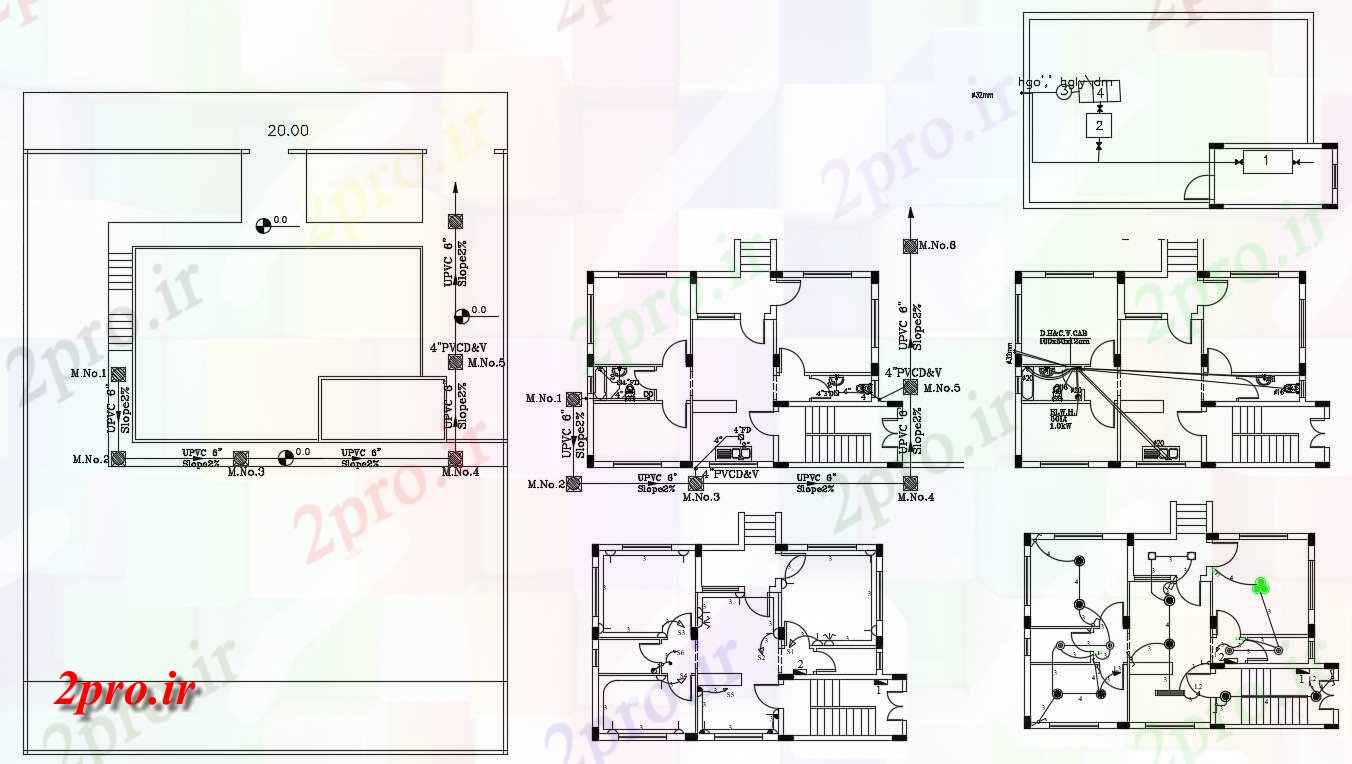 دانلود  نقشه خانه طرح ساخت و ساز کار نشیمن   کد 8×12 متر (کد30215)
