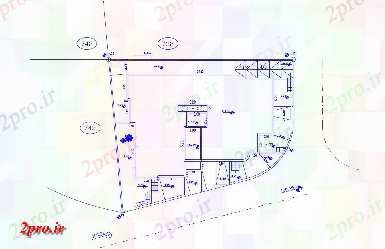 دانلود  نقشه مسکونی ، ویلا ، دوبلکس ، اپارتمان 26×32 متر (کد30366)