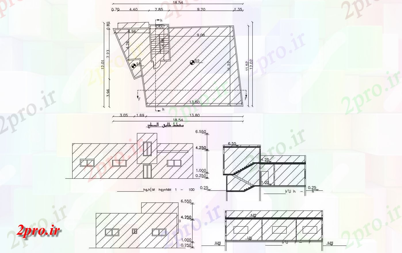 دانلود  نقشه نما مجتمع مسکونی ، اپارتمان   (کد30394)