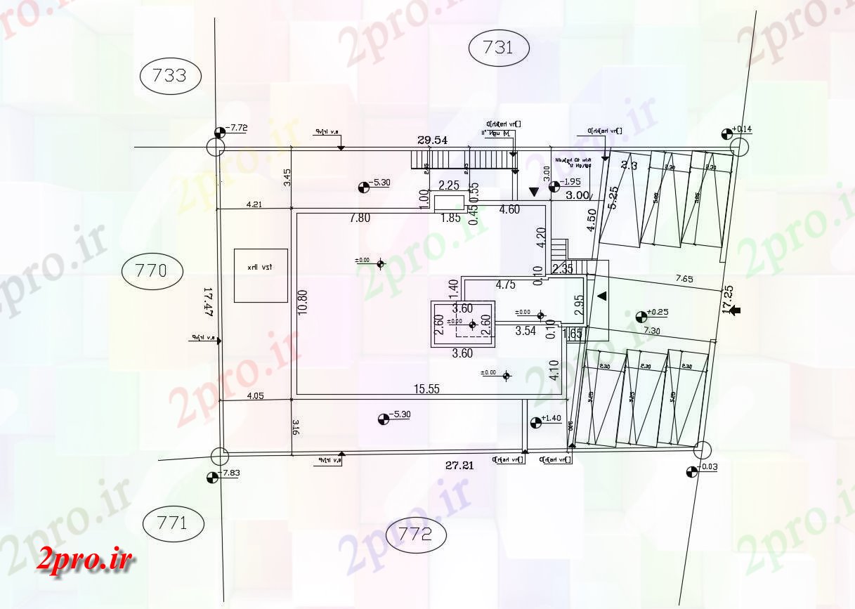 دانلود  نقشه لکه گذاری ساختمان   (کد30405)