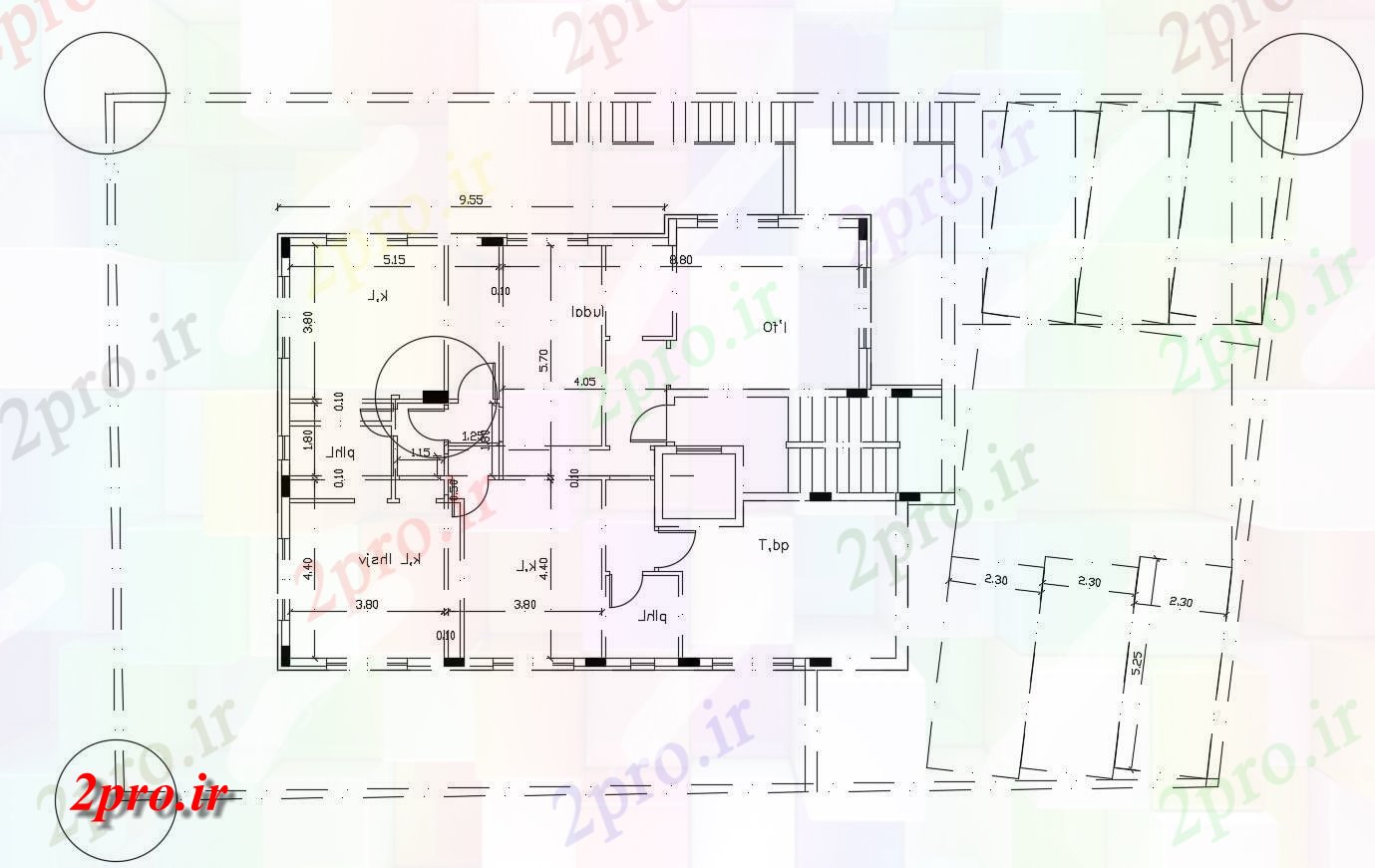 دانلود  نقشه ستون گذاری ساختمان  (کد30407)