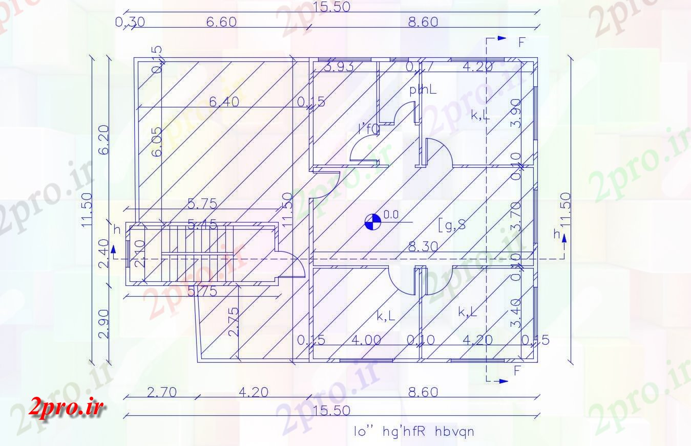 دانلود  نقشه مسکونی ، ویلا ، دوبلکس ، اپارتمان 11×11 متر (کد30422)