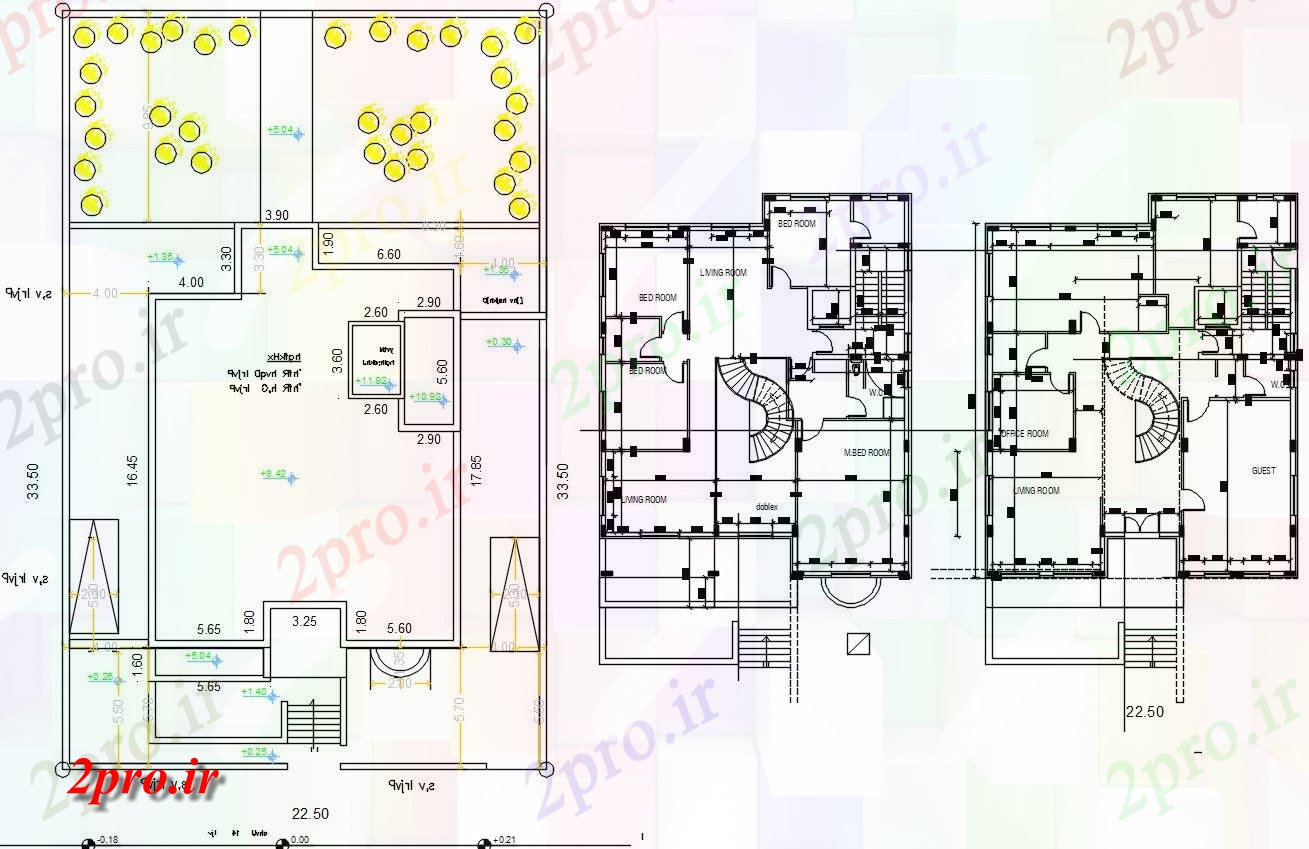 دانلود  نقشه مسکونی ، ویلا ، دوبلکس ، اپارتمان 14×21 متر (کد30480)