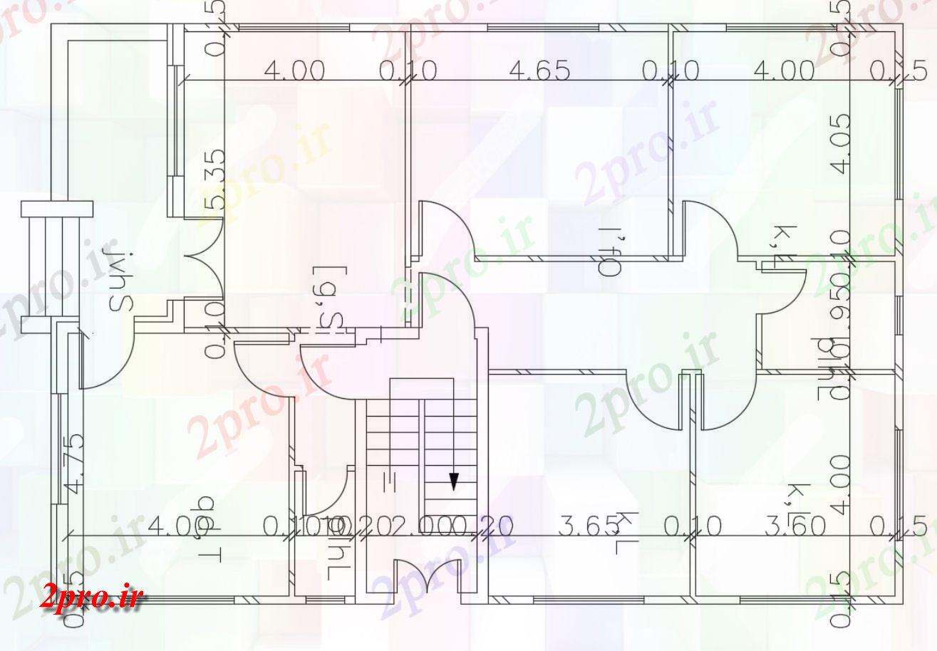 دانلود  نقشه دفتر کار ، تجاری ، اداری ، کارگاه ، کارخانه ، شرکت 10×15 متر (کد30515)