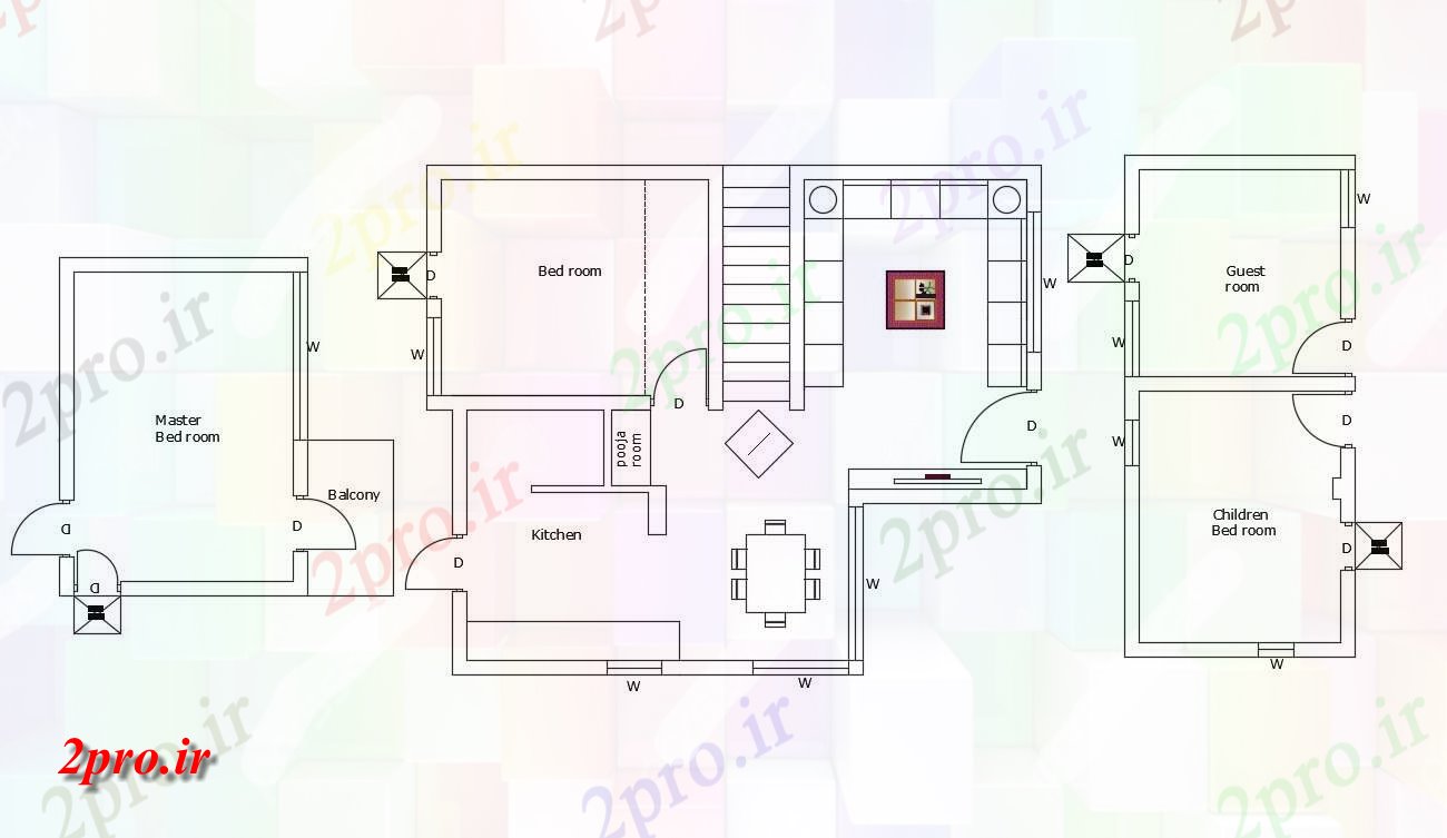 دانلود نقشه محل اقامت ییلاقی طبقه طرح طرح طراحی 2D اتوکد نقشه کشی دانلود  (کد30644)