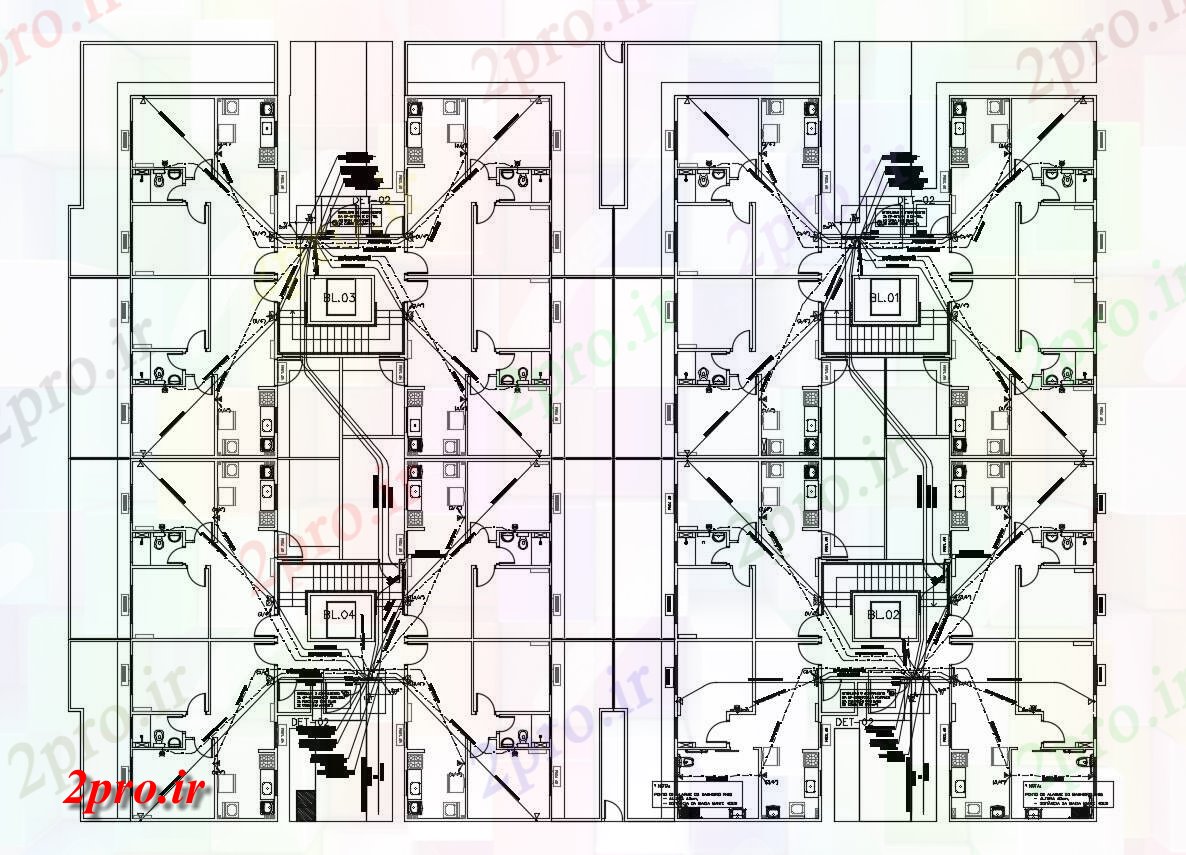 دانلود نقشه سیم کشی برق اپارتمان ، مسکونی ، ویلا ، دوبلکس ، اپارتمان 60×79 متر (کد30744)