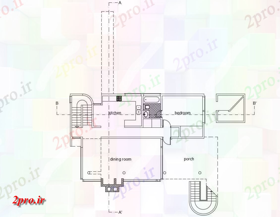 دانلود نقشه مسکونی ، ویلا ، دوبلکس ، اپارتمان 10×15 متر (کد30853)