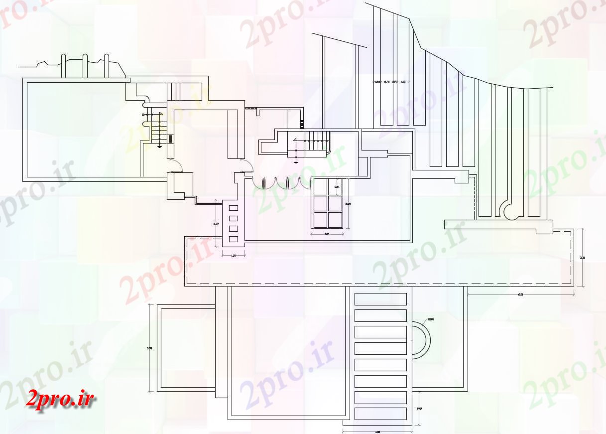 دانلود نقشه مسکونی ، ویلا ، دوبلکس ، اپارتمان   (کد30855)