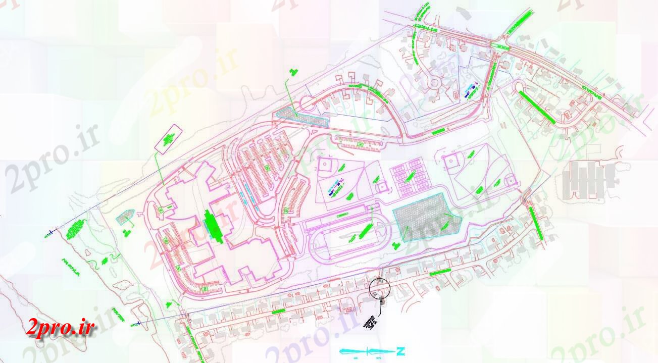 دانلود نقشه سایت پلان ، شهرک ، بلوک بندی ، طراحی سایت   (کد30897)