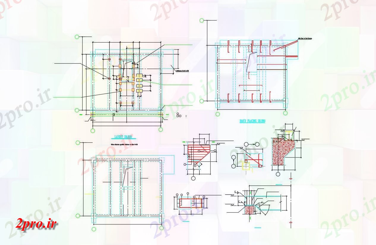 دانلود نقشه جزییات سازه فولادی  (کد30992)