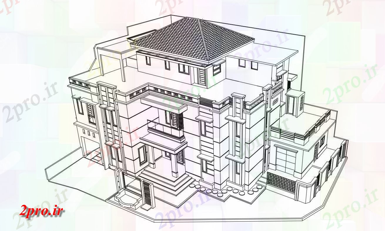 دانلود نقشه تری دی خانه  (کد31113)