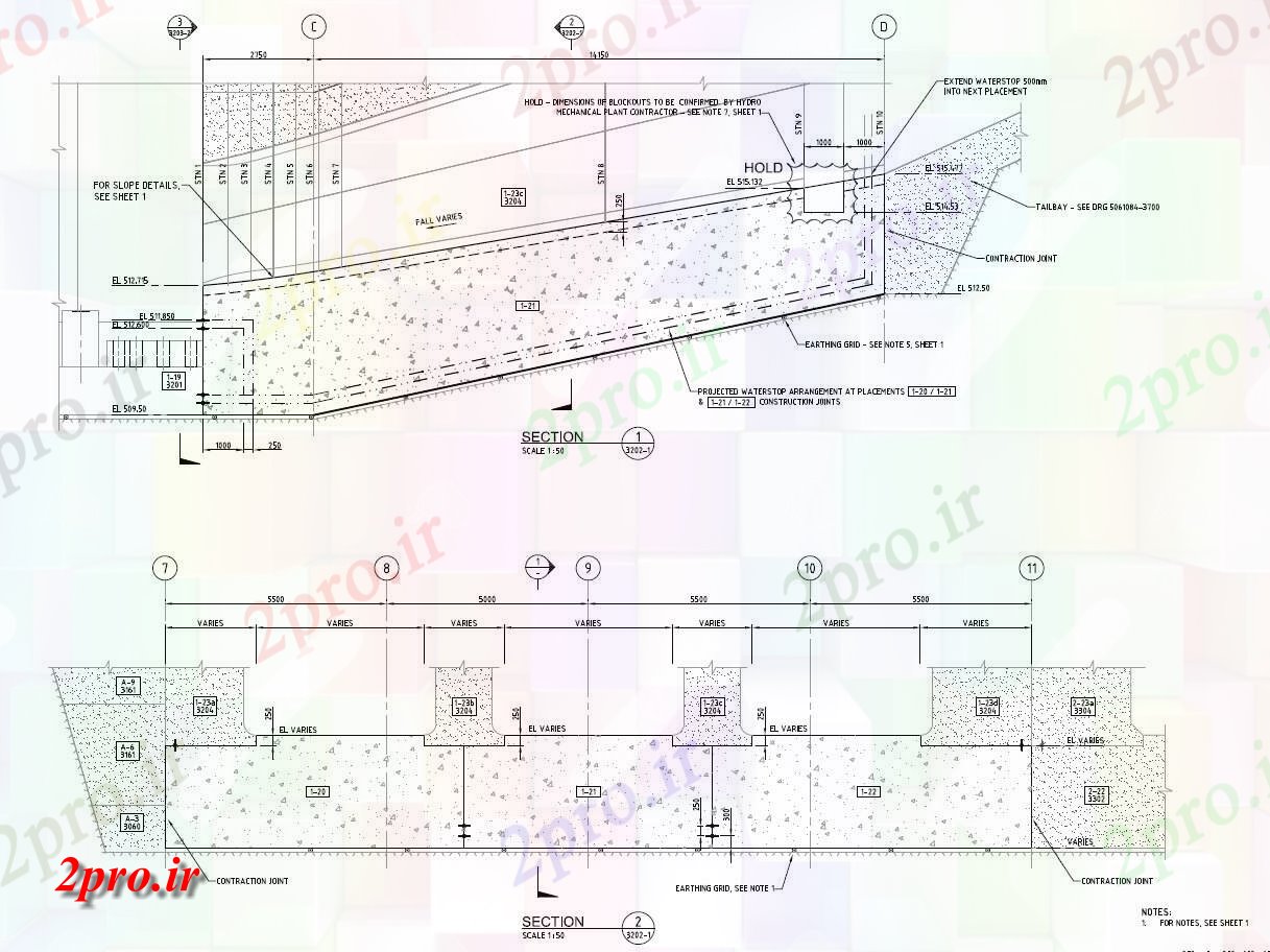 دانلود نقشه طراحی سطح شیب دار  (کد31310)