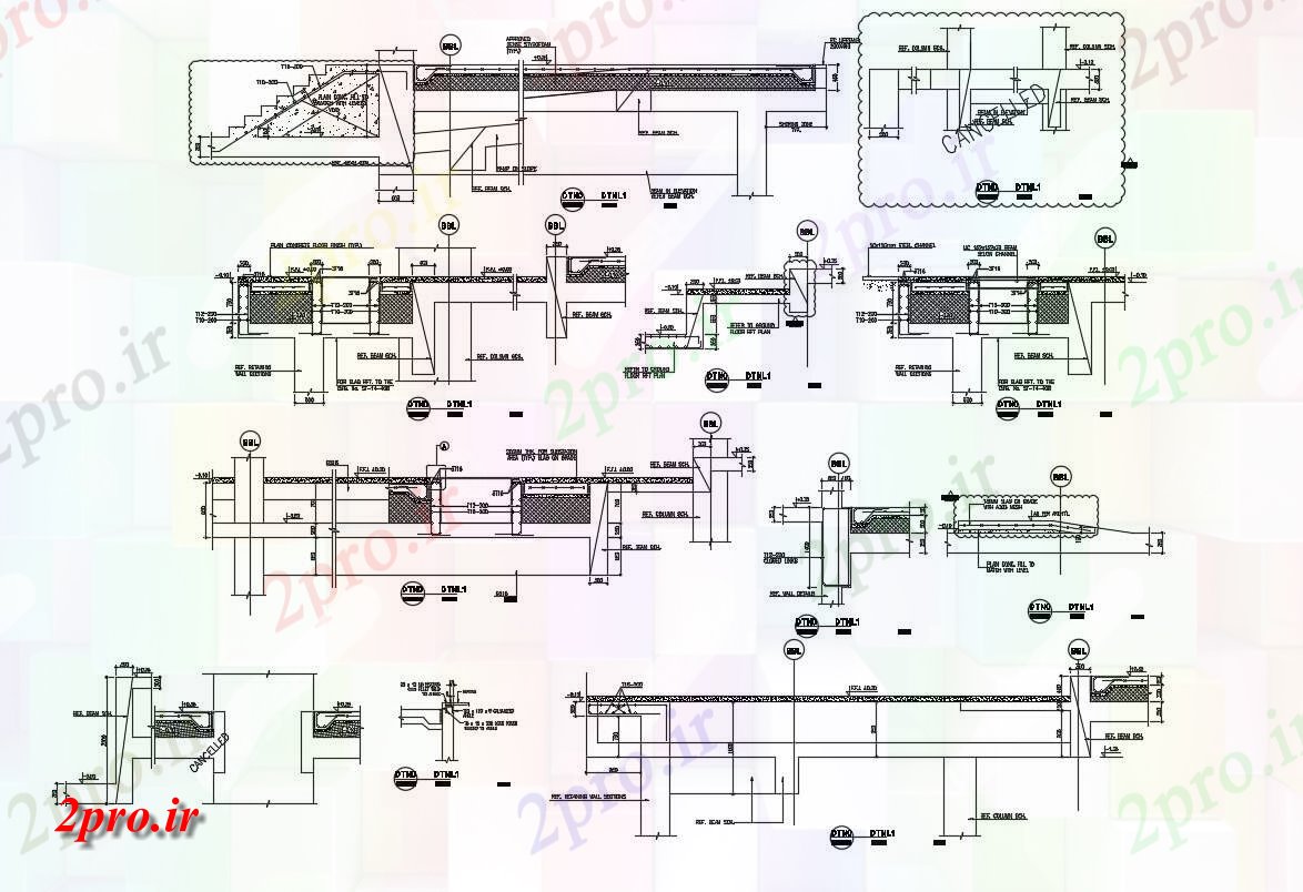 دانلود نقشه طراحی سازه راه پله  (کد31506)