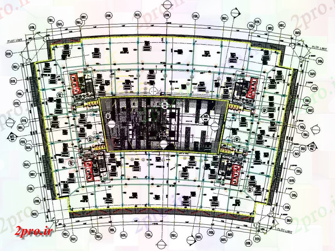 دانلود نقشه مسکونی ، ویلا ، دوبلکس ، اپارتمان17×26 متر (کد37169)