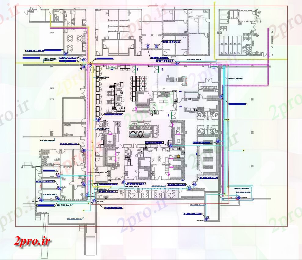 دانلود نقشه ساختمان اداری ، دفتر کار ، تجاری   (کد31618)