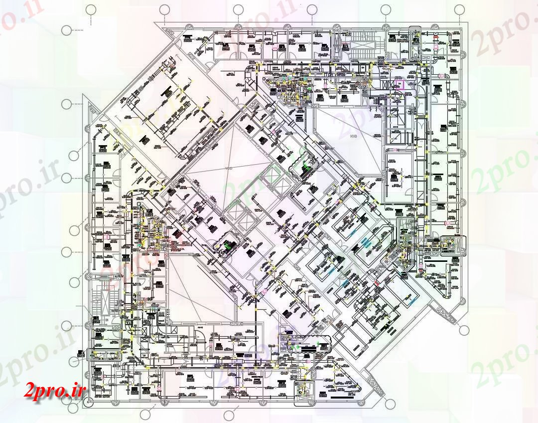 دانلود نقشه  سیستم کانال های خنک کننده   (کد31638)