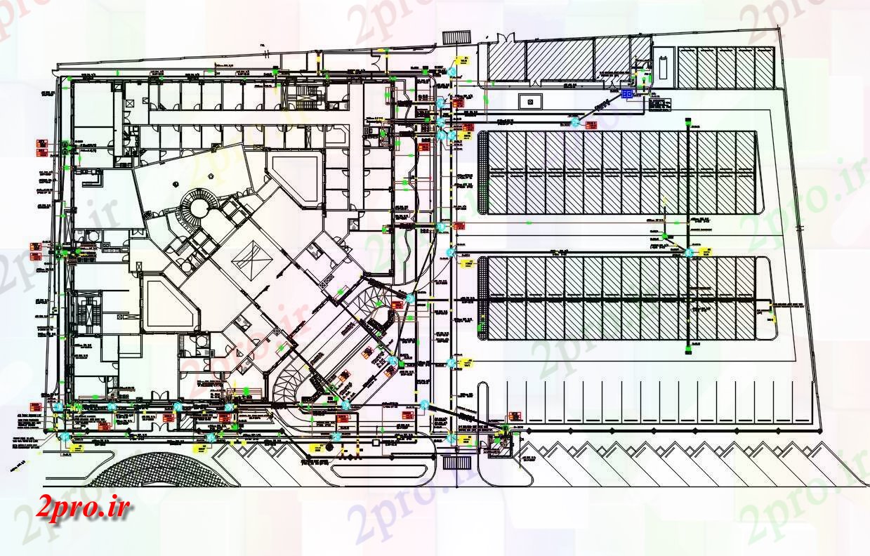 دانلود نقشه اتوکدی ساختمان تجاری طراحی معماری طرح طرح  (کد31681)