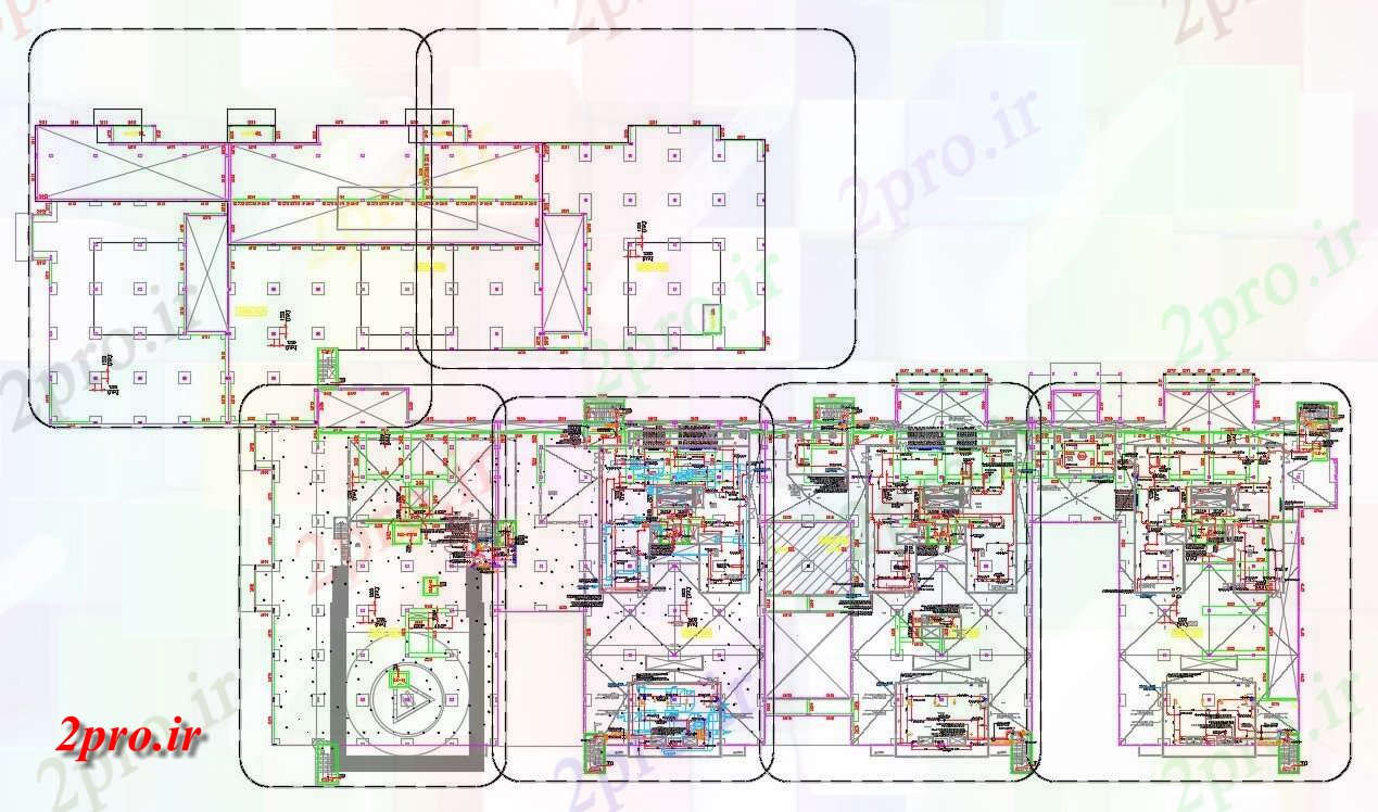 دانلود نقشه  طرح برق ساختمان تجاری  (کد31686)