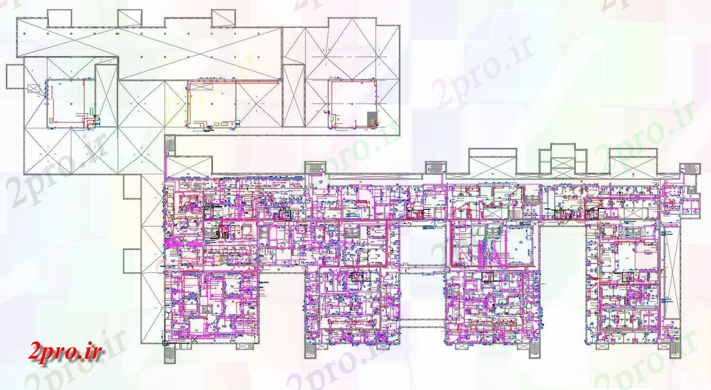 دانلود نقشه طرح برق ساختمان تجاری  (کد31687)
