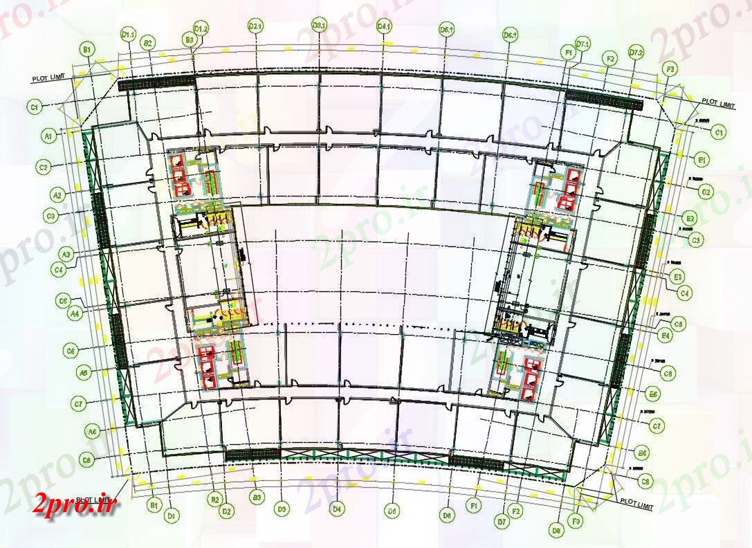 دانلود نقشه مسکونی ، ویلا ، دوبلکس ، اپارتمان همراه نما17×26 متر (کد27923)