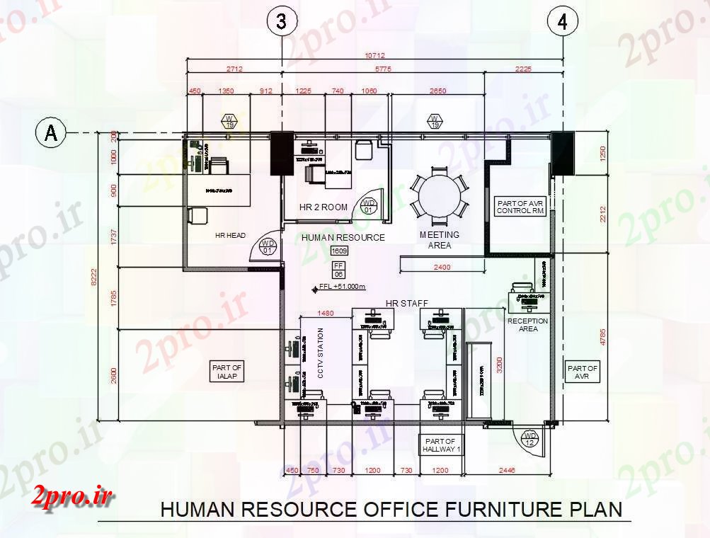 دانلود نقشه دفتر کار ، تجاری ، اداری ، کارگاه ، کارخانه ، شرکت 10×82 متر (کد31775)