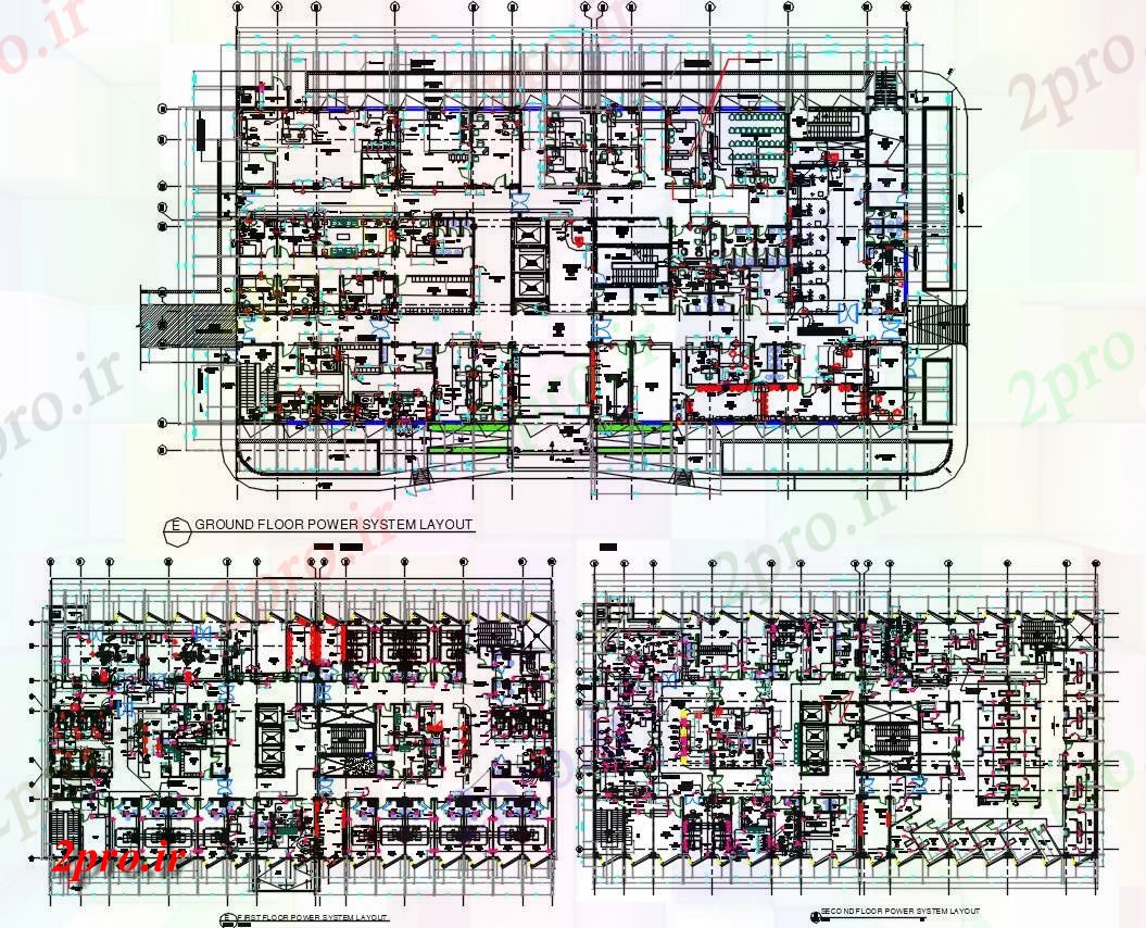 دانلود نقشه بیمارستان ، درمانگاه ، مرکز بهداشت ، کلینیک ، مطب 34×62 متر (کد31890)