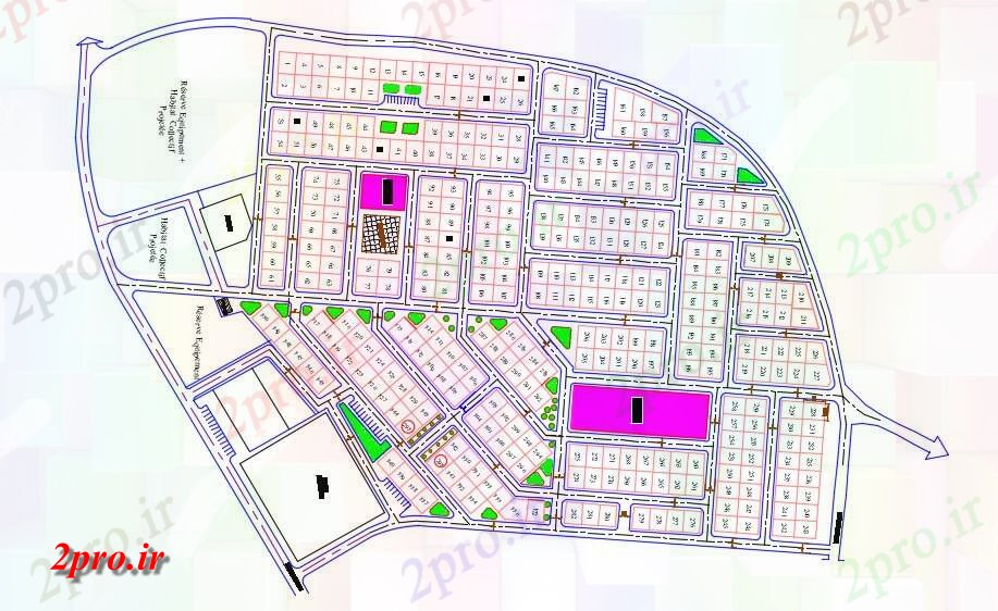 دانلود نقشه  توسعه منطقه مسکونی   (کد31919)