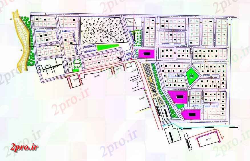 دانلود نقشه طرح جامع منطقه مسکونی   (کد31922)
