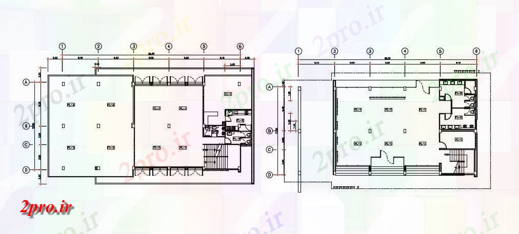 دانلود نقشه طراحی سالن ضیافت باغ سالن عروسی  (کد31951)