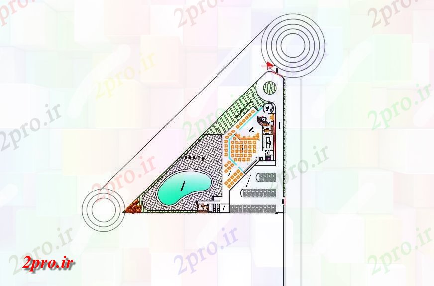 دانلود نقشه اتوکدی 2D CAD طراحی طراحی باشگاه به فایل اتوکد (کد31955)