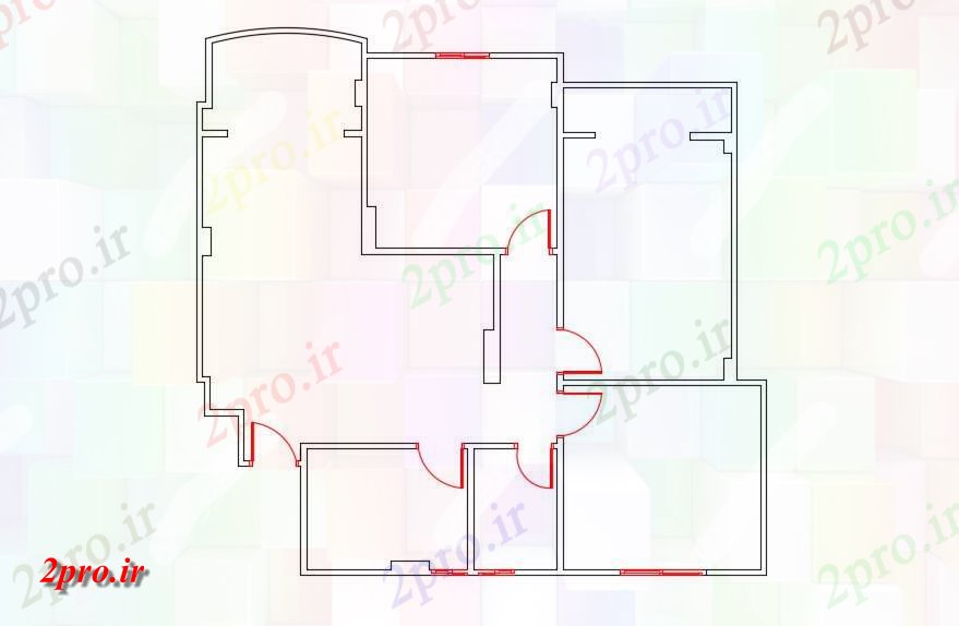 دانلود نقشه مسکونی ، ویلا ، دوبلکس ، اپارتمان 11×11 متر (کد32076)