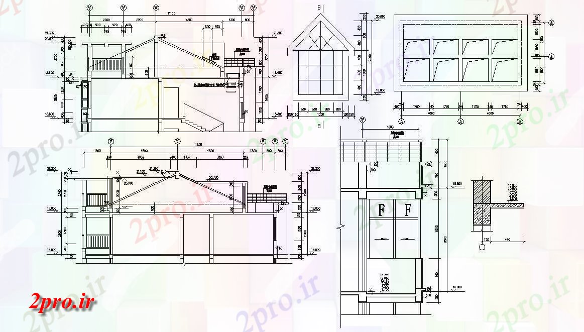 دانلود نقشه اتاق زیر شیروانی  (کد32446)