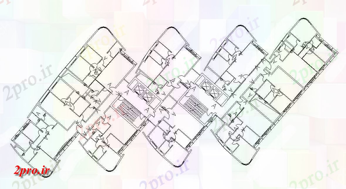 دانلود نقشه مسکونی  ، ویلایی ، آپارتمان   (کد32451)