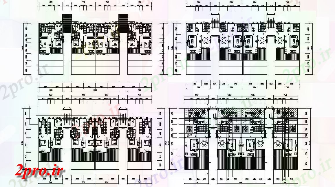 دانلود نقشه مسکونی ، ویلا ، دوبلکس ، اپارتمان 15×33 متر (کد32804)