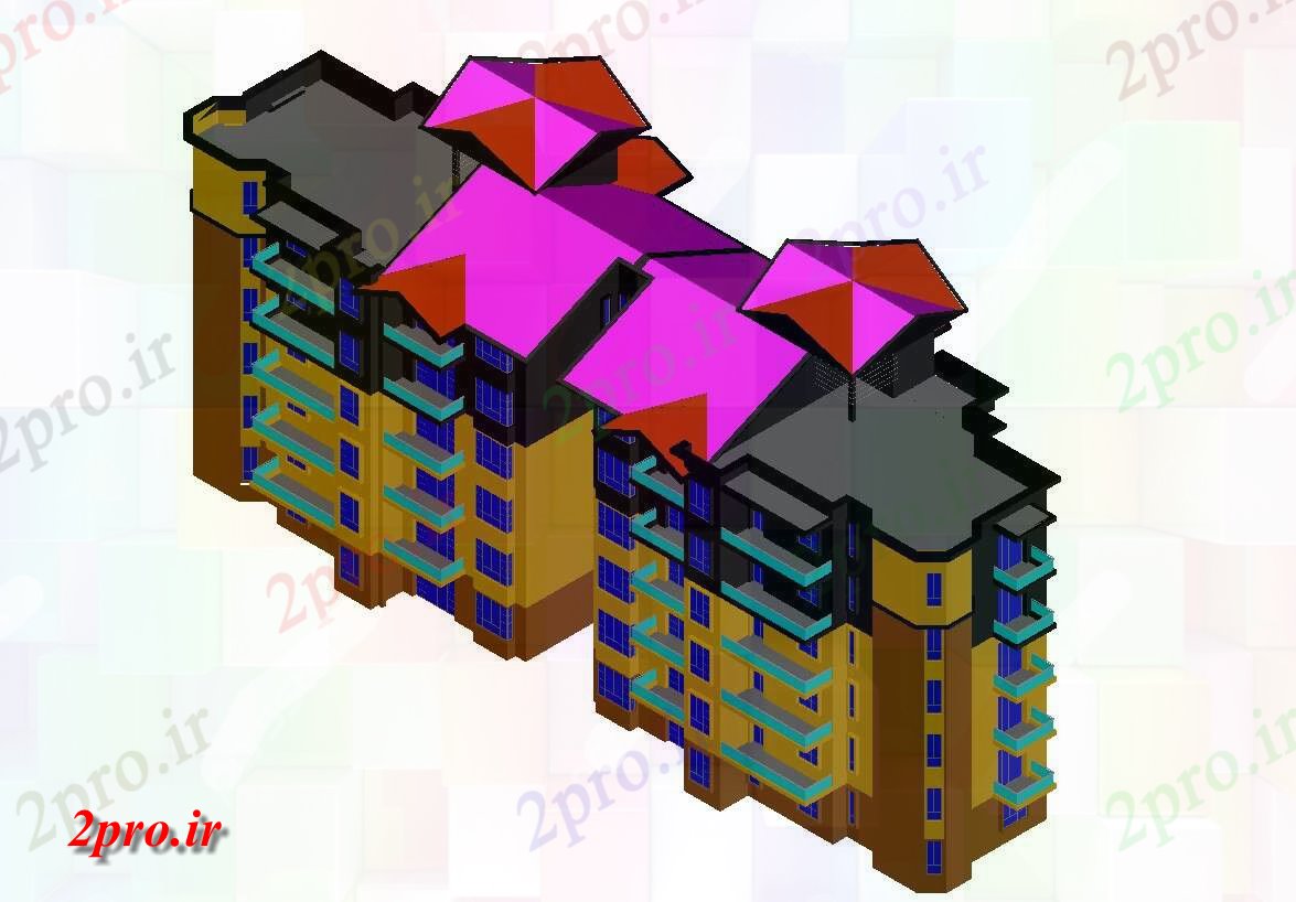 دانلود نقشه تری دی ساختمان  (کد32833)