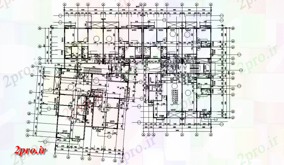 دانلود نقشه مسکونی ، ویلا ، دوبلکس ، اپارتمان 23×37 متر (کد32993)