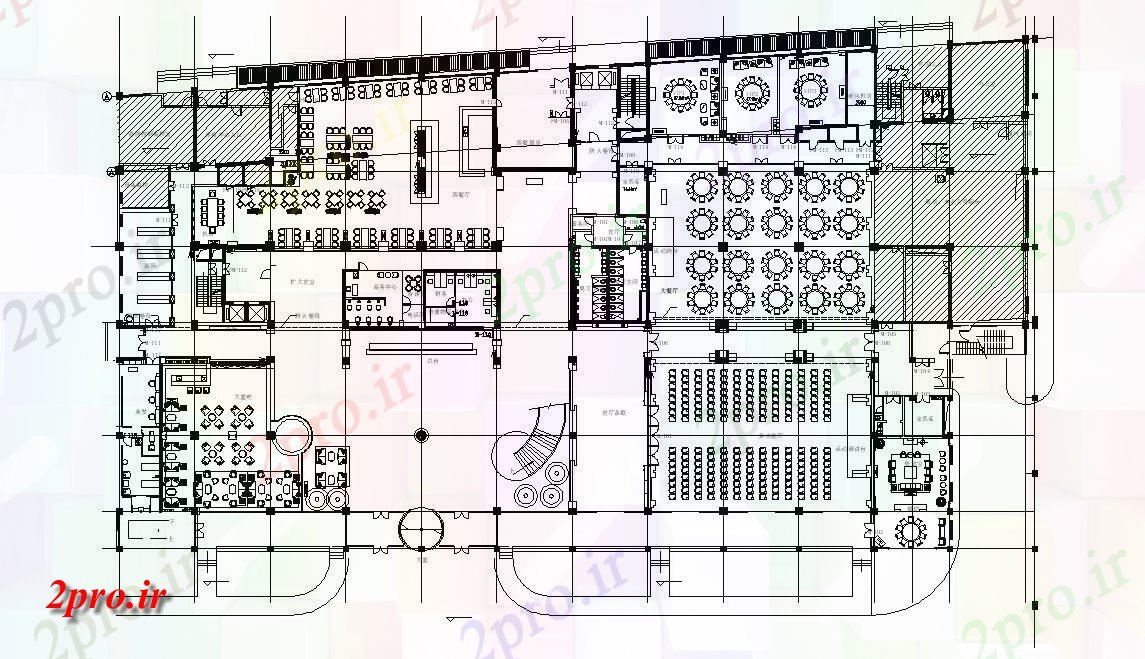 دانلود نقشه ستون گذاری مسکونی ، ویلایی ، آپارتمان به همراه جزئیات15×24 متر (کد27175)