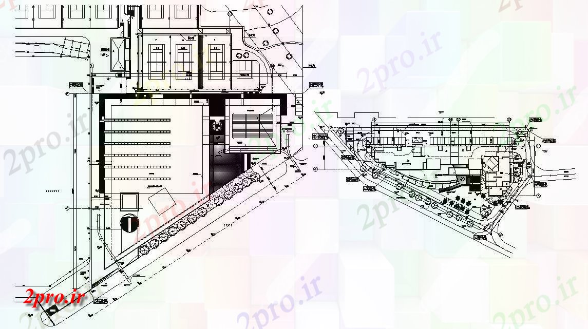 دانلود نقشه باشگاه ، ورزشگاه ، سالن ورزش 133×145 متر (کد33015)