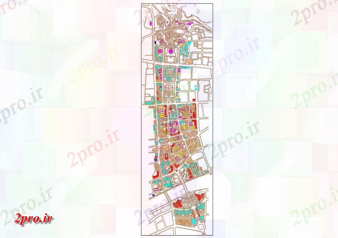 دانلود نقشه سایت پلان ، شهرک ، بلوک بندی ، طراحی سایت   (کد33030)