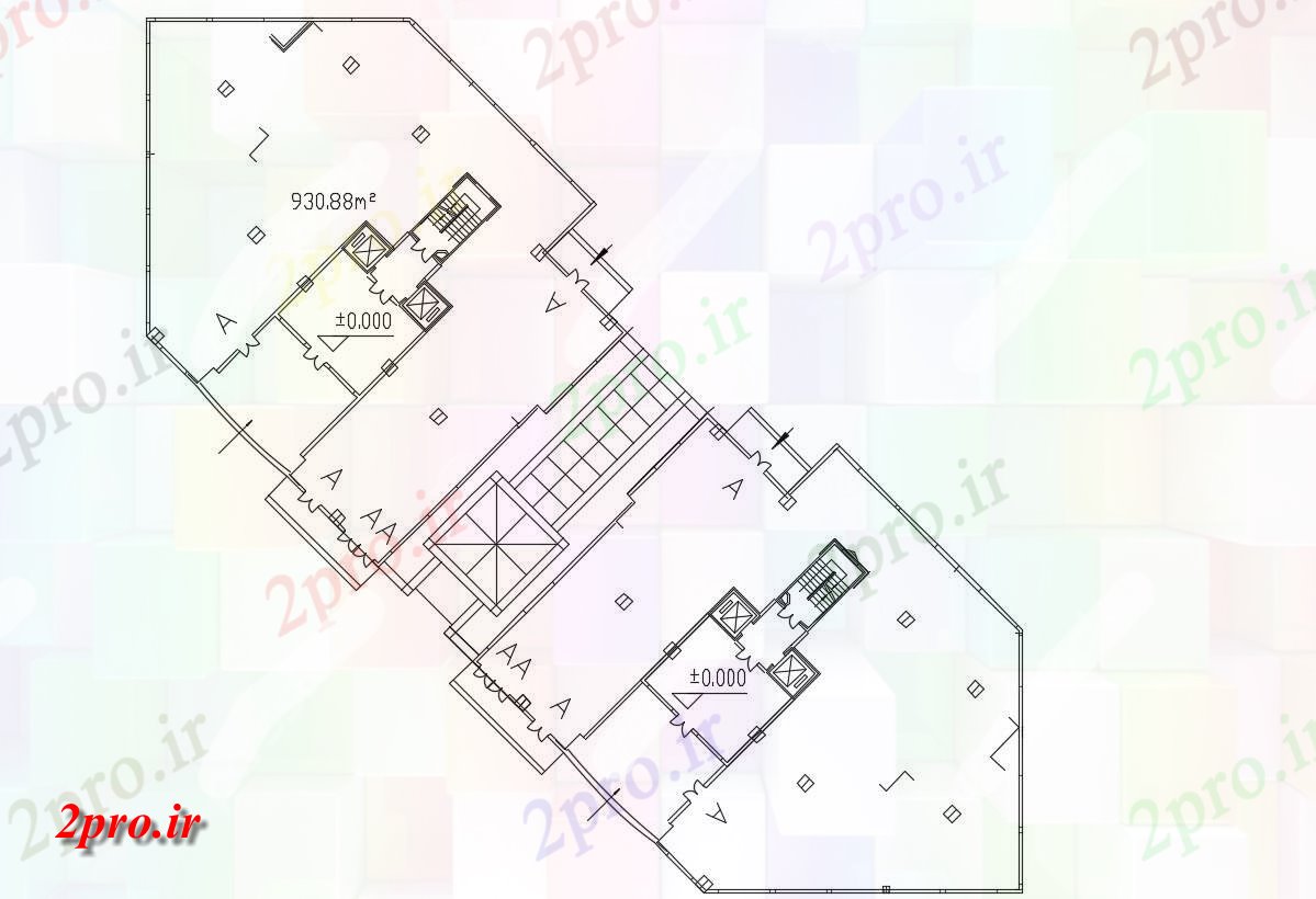 دانلود نقشه مسکونی ، ویلا ، دوبلکس ، اپارتمان 25×70 متر (کد33099)