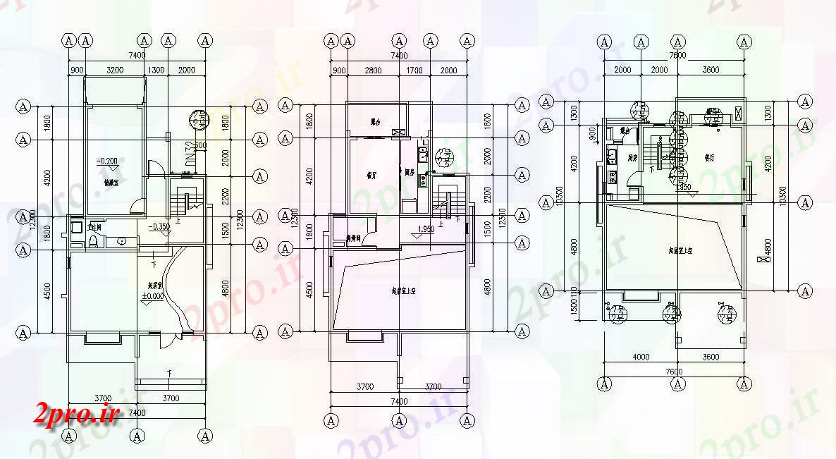 دانلود نقشه مسکونی ، ویلا ، دوبلکس ، اپارتمان   (کد33158)