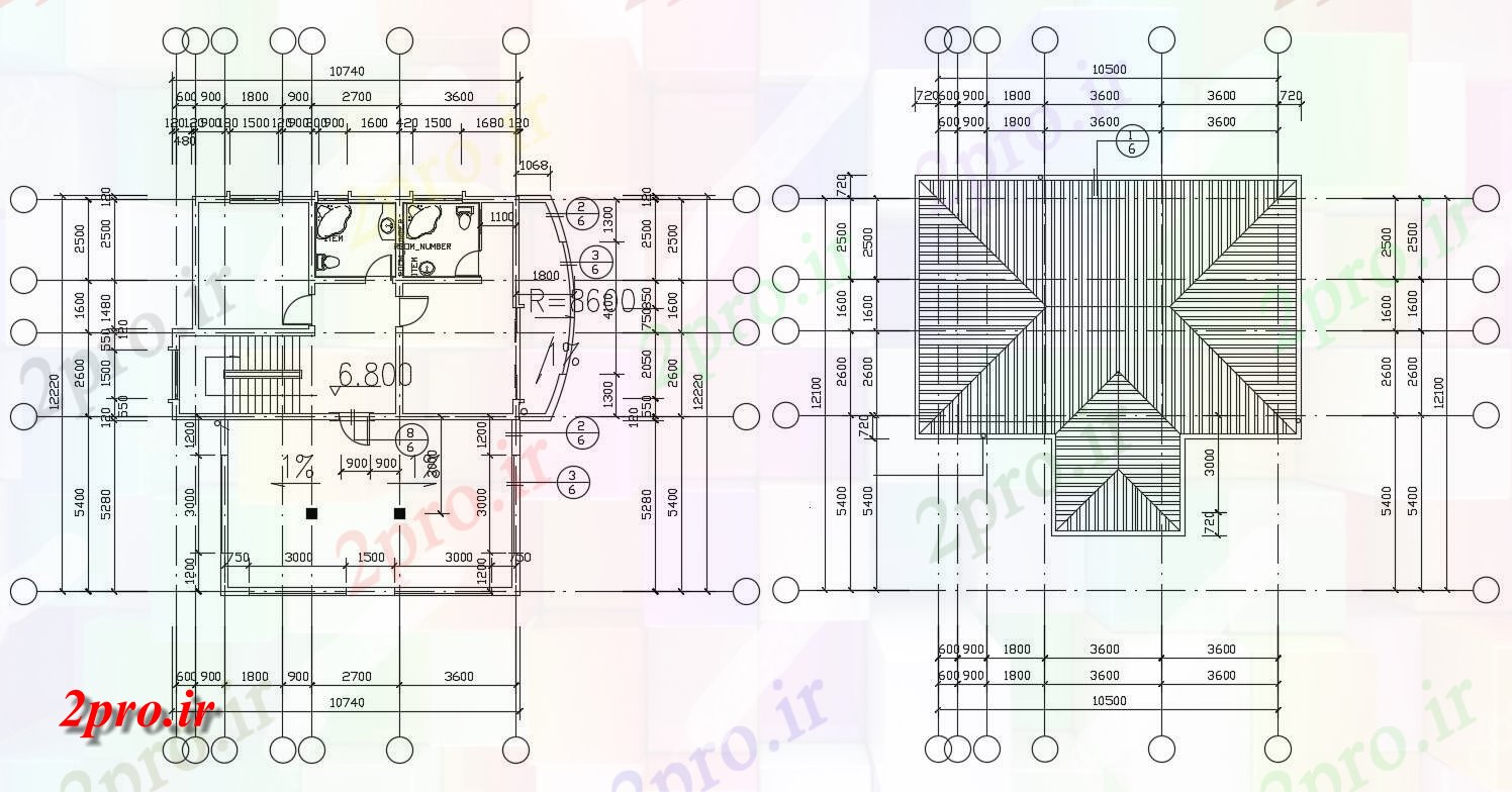 دانلود نقشه مسکونی ، ویلا ، دوبلکس ، اپارتمان 10×12 متر (کد33249)