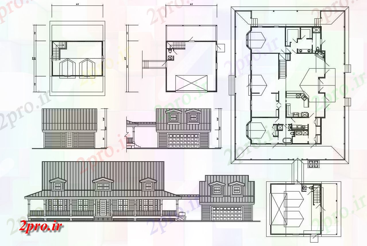 دانلود نقشه مسکونی ، ویلا ، دوبلکس ، اپارتمان 7×9 متر (کد33287)